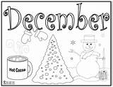 Coloring December Pages Printable Winter Hot Kids Holiday Chocolat Theme Color Christmas Print Sheets Colouring Info Adults Getcolorings Book Template sketch template