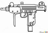 Uzi Draw Guns Gun Drawings Pistols Coloring Drawing Sketch Pages Weapons Tutorials Submachine Graffiti граффити надписи Step Mac Tattoos Drawdoo sketch template