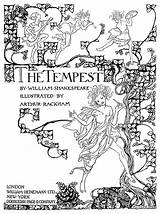 Tempest Coloring Shakespeare sketch template
