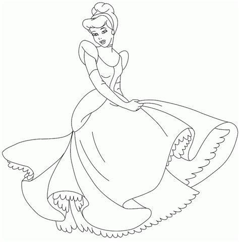 princess cinderella dance coloring page princess coloring pages