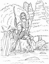 Elf Spear Spyd sketch template