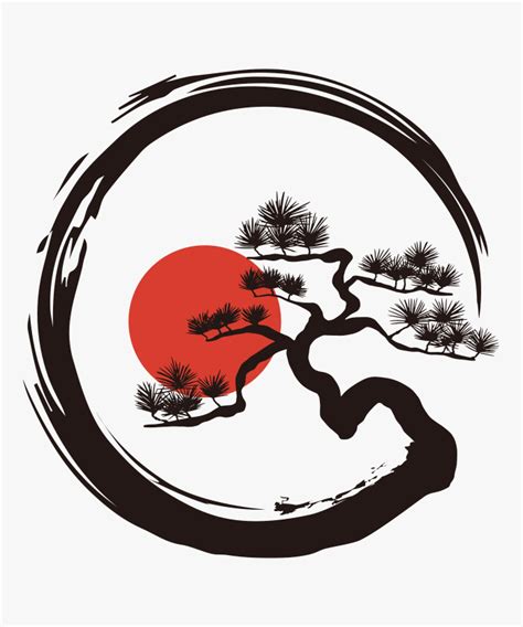 pine tree japan logo ai illustrator file   ai png file