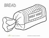 Coloring Cookbook Breads sketch template