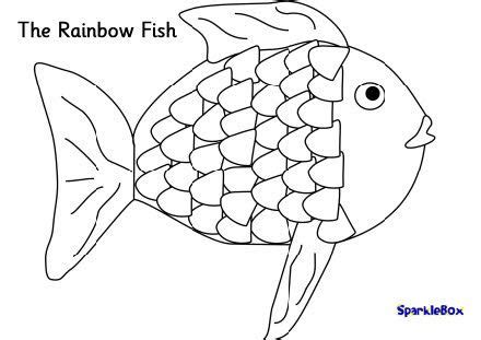 rainbow fish colouring  ict sb rainbow fish template fish