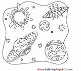 Cosmos Coloring Pages Planets Printable Sheet Title sketch template