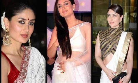 kareena kapoor s love for white sarees check out her hot pics
