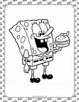 Coloring Squarepants Spongebob sketch template