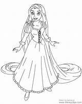 Rapunzel Coloring Tangled Pascal Pages Disney Disneyclips Pdf Sheets Printable Princess Funstuff sketch template