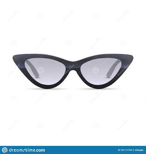 women eyewear 3d realistic vector sunglasses isolated on white cat