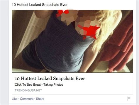 do not click hottest leaked snapchats links on facebook