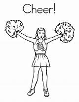 Cheerleader Cheering Cheerleaders Tocolor Getdrawings Cheerleading Cheer Stunt sketch template