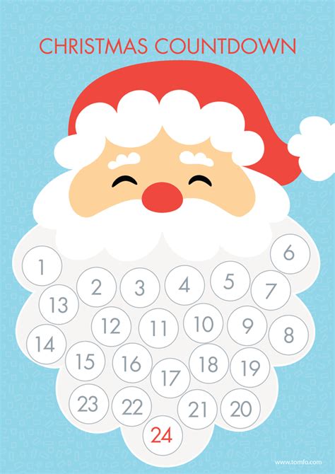 countdown  christmas santa beard advent calendar play
