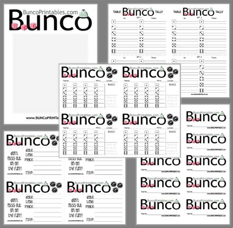 bunco printables bunco bunco rules bunco party
