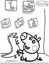 Peppa Coloring Pig Colouring Pages George Dinosaur Color Printables His Library Drawing Print Playing Pigs ภาพ Birthday Printable Clip Book sketch template
