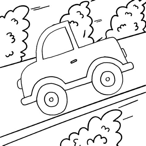printable cute car cartoon coloring page   mitraland