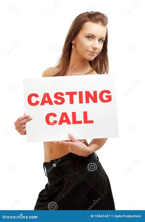 Lovely Girl Holding Casting Call Board Stock Image Image Of Caucasian