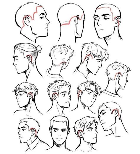 male anime face drawing reference  sketches  artists