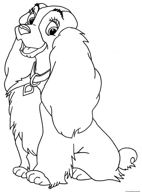 lady   tramp  coloring pages  getcoloringscom