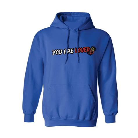 youareloved hoodie blue   loved life