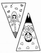 Pennants sketch template