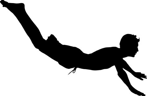 diving silhouette  getdrawings