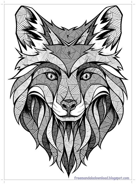 malvorlagen wolf mandala hohe qualitaetwolf mandala coloring page high quality