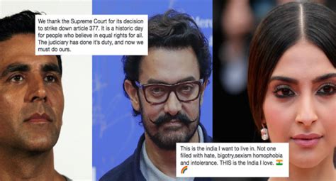bollywood stars aamir khan akshay kumar and more rejoice as india legalises gay sex pinknews