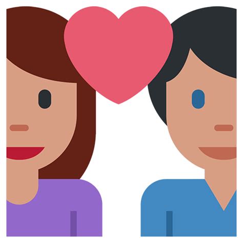 Couple With Heart Emoji For Facebook Email And Sms Id