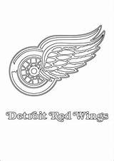 Detroit Coloring Wings Red Logo Pages Nhl Hockey Printable Sport Wing Color Drawing Book Supercoloring Sheets Canadiens Montreal Choose Board sketch template