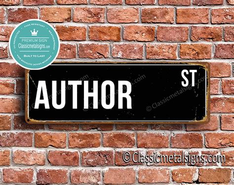 author street sign gift check  gift ideas  classicmetalsignscom