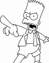Bart Simpson Para Simpsons Colorear Coloring Pages Los Señalando Original Corto Corbata Traje Enojado Pantalón Burns Mr sketch template
