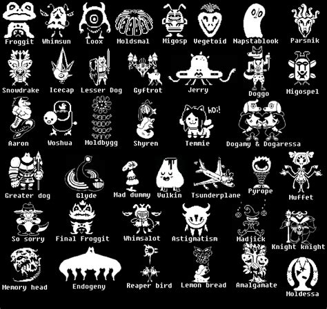 undertale characters names images   finder