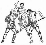 Gladiator Coloring Ancient Rome Training Drawing Color Drawings Netart Print Getdrawings 09kb sketch template