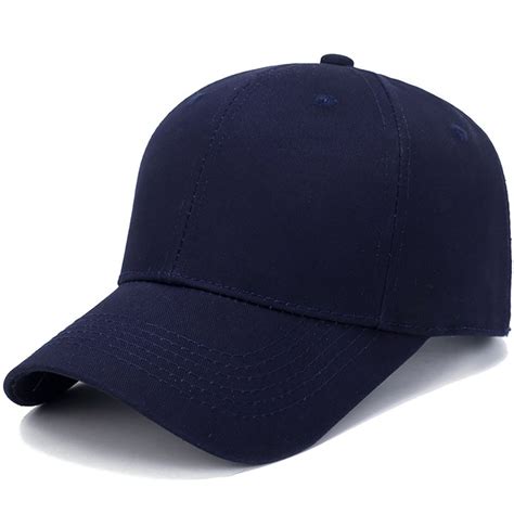 solid color plain simple baseball cap men  women cap outdoor sun hat sale color blue cap