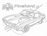 Firebird Pontiac 1969 Gto Eps Dxf sketch template