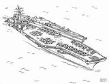 Carrier Coloring Aircraft Pages Uss Nimitz Drawing Printable sketch template