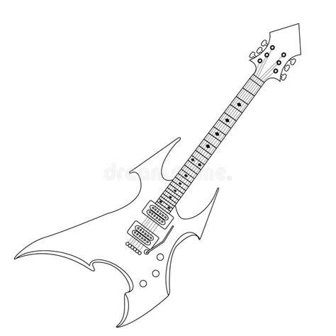 electric guitar outline stock illustrations  electric guitar