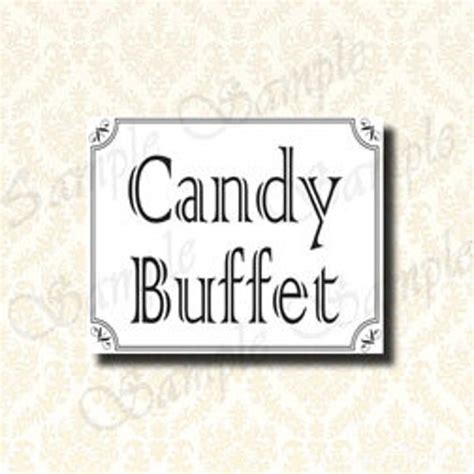 items similar  candy buffet sign printable candy table sign candy