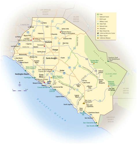 Orange County Map With Cities