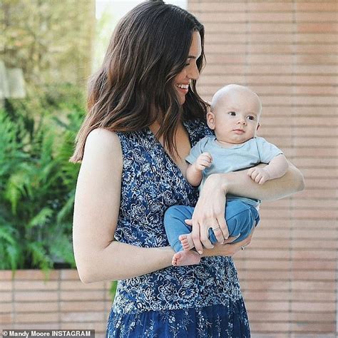 mandy moore celebrates her first mother s day with son gus daily mail