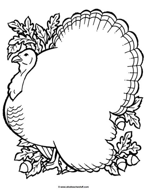 turkey coloring page outline  shape book thanksgiving coloring