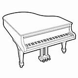 Piano Coloring Pages Sketch Grand Keyboard Petite Drawings Little Beautiful Electronic Designlooter Paintingvalley sketch template