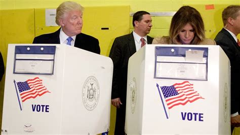 Donald Eric Trump Peek At Wives Ballots On Voting Day Pics Us Weekly