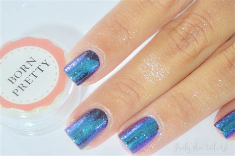 Galaxy Nails Using Mirror Powder Born Pretty Store Mirror Powder