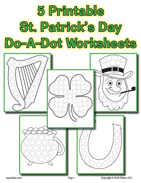 st patricks day   dot printables supplyme