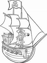 Capitaine Pirata Colorare Son Nave Piratenschip Dei Roger Jolly Vettoriale Cartoni Animati Piraten Fumetto Designlooter Kleurplaatje Schip Izakowski Imprimé Capitano sketch template
