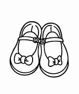 Shoes Shoe Baby Girls Coloring Pages Booties Drawing Printable Kids Clipart Girl Pretty Drive Sheets Ballet Slippers Bows Sheet Getdrawings sketch template