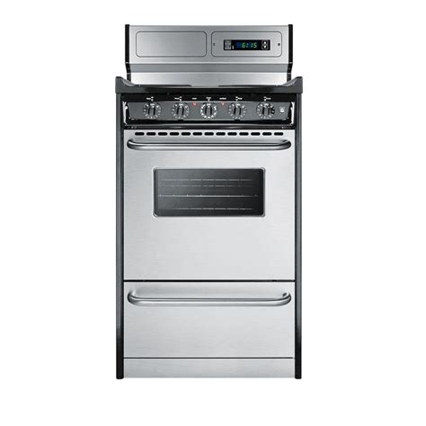 summit appliance    cu ft electric range  stainless steel