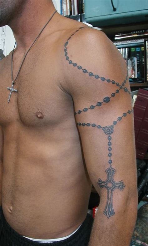 Rosary Tattoo Designs For Men
