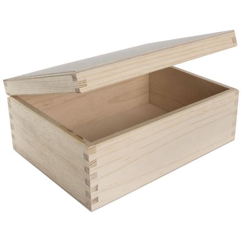 rectangular wooden lid boxes keepsake memory trinket storage plain